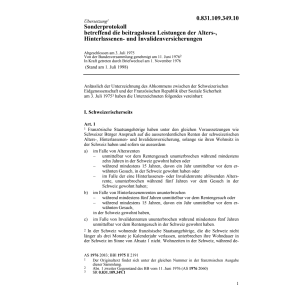 Sonderprotokoll Leistungen AHIV