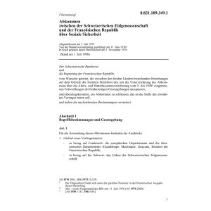 Soziale Sicherheit Schweiz-Frankreich
