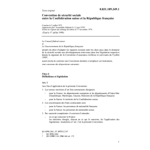 Conv. sécurité sociale suisse-française
