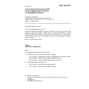 Conv. sicurezza sociale Svizzera-france.