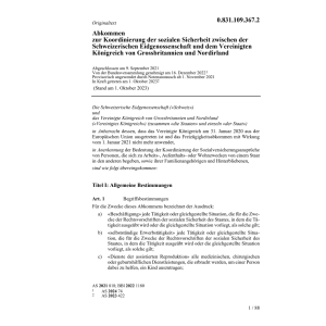Abk. 9.9.21 soz. Sicherheit Schweiz. Eid