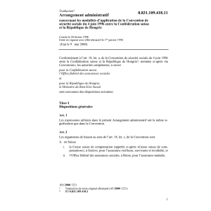 Arr. adminstr. sécurité sociale Hongrie