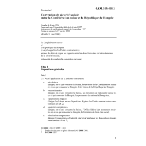 Conv. sécurité sociale Hongrie