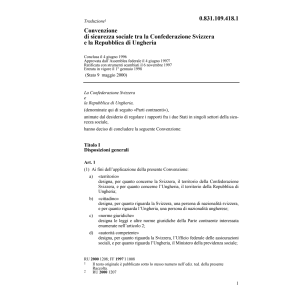 Conv. sicurezza sociale Ungheria