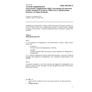 Acc.amm. Israele, sicurezza sociale