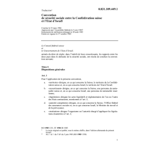 Con. sécurité sociale avec Israel
