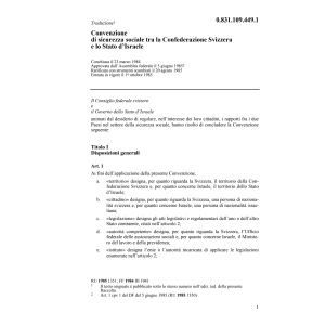 Con. sicurezza sociale con Israel