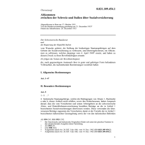 Abk. Italien, Sozialversicherung