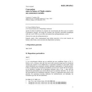 Conv. Italie, assurances sociales