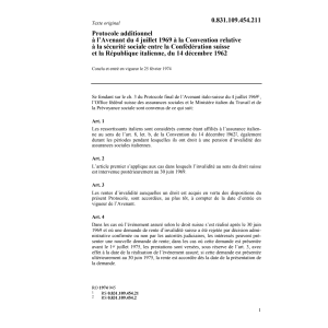 Prot.add.sécurité sociale Rép.italienne