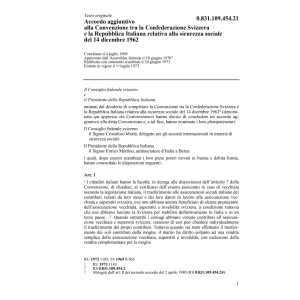 Acc.agg. Italia, sicurezza sociale