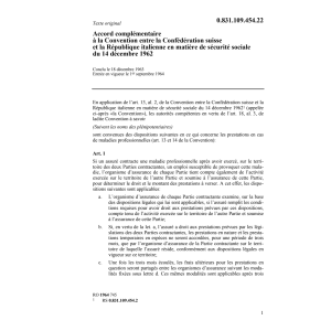 Ac.compl. Italie, sécurité sociale