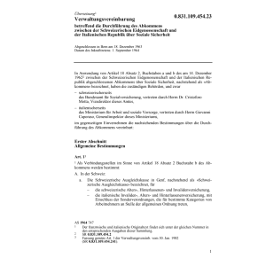 Verw.vereinb. Italien, soz. Sicherheit