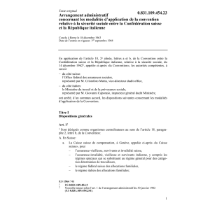 Ar.adm. Italie, sécurité sociale