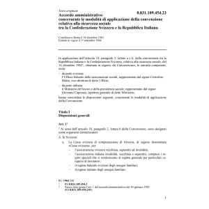 Acc.amm. Italia, sicurezza sociale