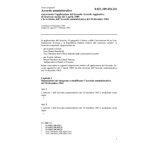 Secondo Acc.Aggiuntivo sicurezza sociale