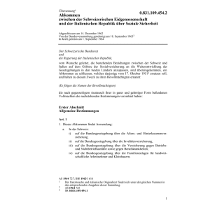 Abk Italien, Soziale Sicherheit