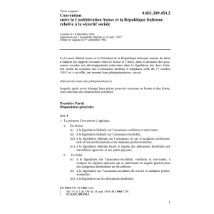 Conv. Italie, sécurité sociale