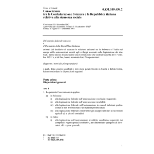 Conv. Italia, sicurezza sociale