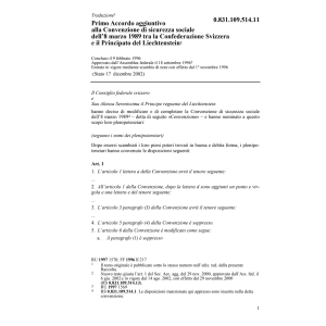 Conv. Liechtenstein, sicurezza sociale