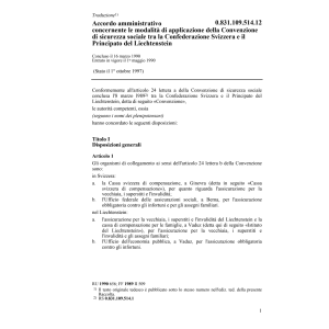 Conv. Liechtenstein, sicurezza sociale
