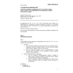 Ar.adm. Luxembourg, Assurances sociales