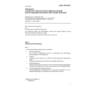 Abk. CH-Mazedonien Soziale Sicherheit