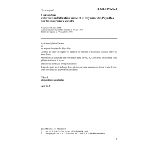 Conv. Pays-Bas, Assurances sociales