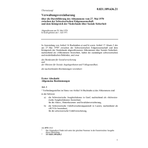 Ver.vereinb. Niederlande, Soz.Sicherheit