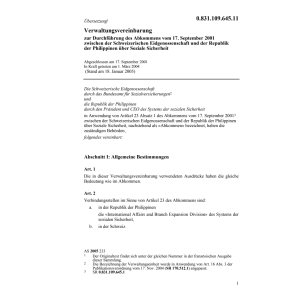 Verw.vereinb.CH-Philippinen Soziale Sich