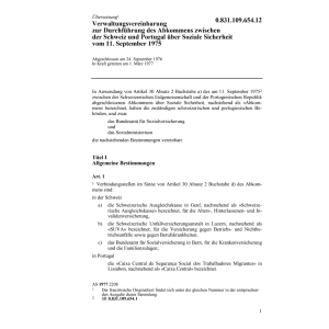 Verw.vereinb. Portugal, Soz. Sicherheit