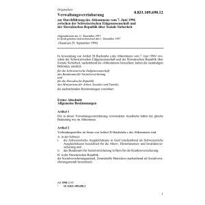 Verw.vereinb. Slowakische Republik