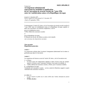 Arr. admin. Con. sécurité sociale slova.