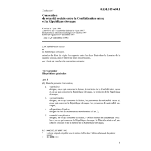 Conv. sécurité sociale Rép. slovaque