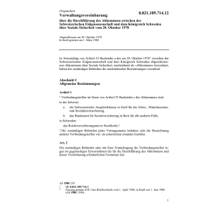 Verw.vereinb. Schweden, Soz. Sicherheit