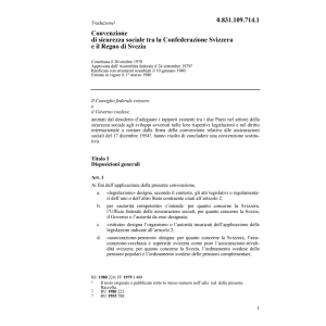 Conv. Svezia, sicurezza sociale