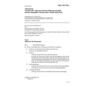 Abk. Tunesien soziale Sicherheit