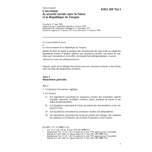 Conv. Turquie, sécurité sociale