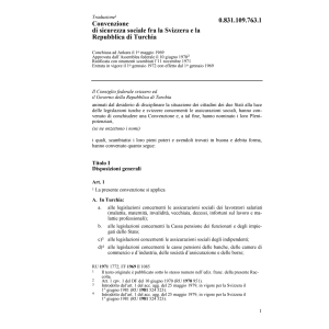 Conv. Turchia, sicurezza sociale