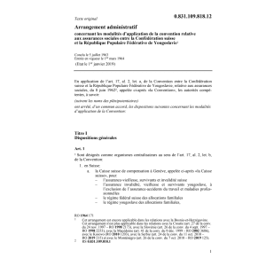Ar.adm. Yougoslavie, assurances sociales