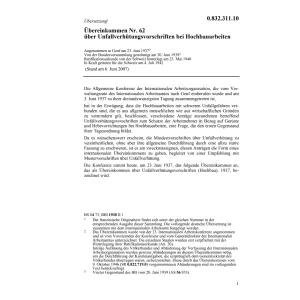 Uebereink. Unfallverhütung/Hochbauarbeit