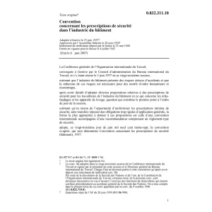 Conv. prescriptions de sécurité