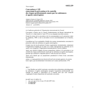 Conv. risques prof. substances cancérog.