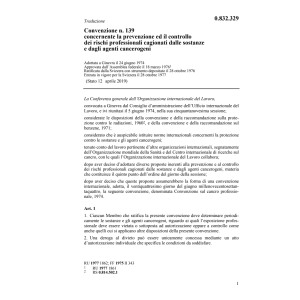 Conv. rischi prof. sostanze cancerogeni