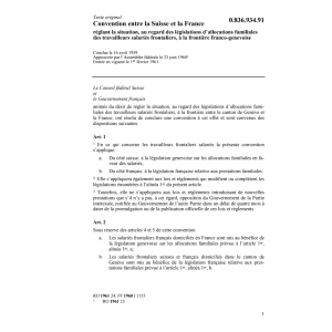 Conv. France, travailleurs frontaliers