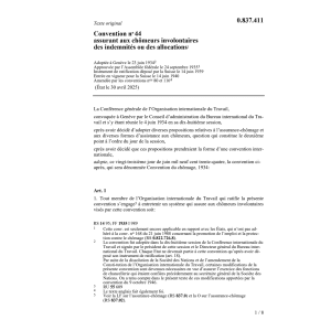 Conv. indemnités/allocations chômeurs