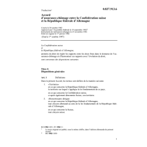 Acc. Assurance-chômage, Rép. Allemagne