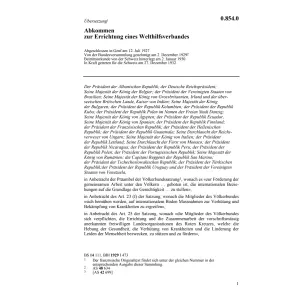 Abk Errichtung eines Welthilfsverbandes