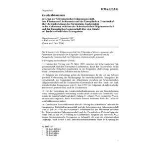 Zusatzabk. CH-FL-EG landw.Erzeugnisse