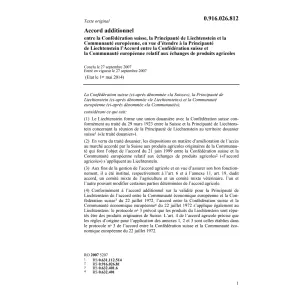 Acc. add. CH-FL-CE produits agricoles